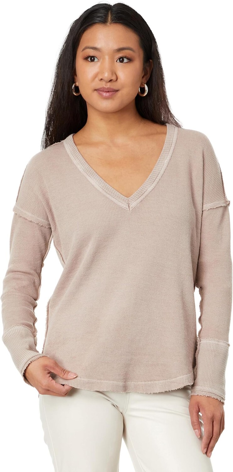 

Однотонное изделие с длинными рукавами Sail Away Free People, цвет Cashmere