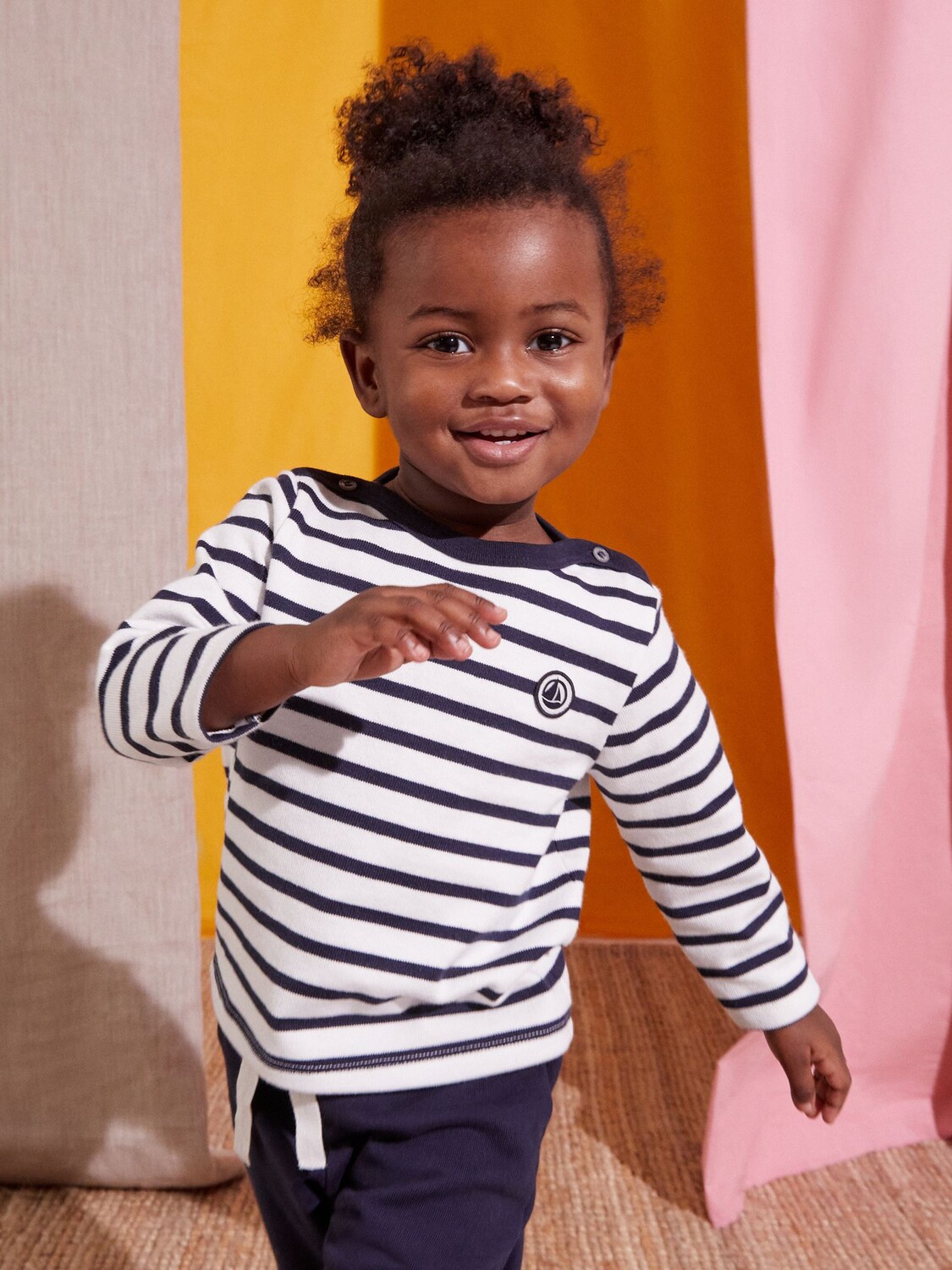 

Топ Petit Bateau Baby Iconic Sailor, Зефирный/Дымчатый синий