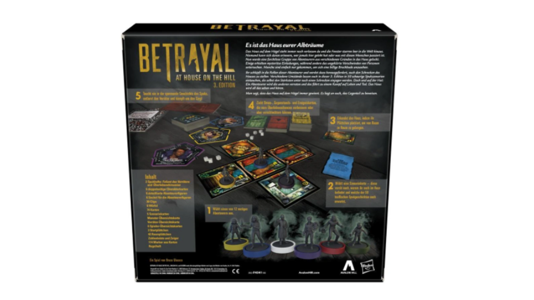 Hasbro AVALON HILL <b>BETRAYAL</b> AT HOUSE ON THE HILL, 3-е Издание (Немецкое изд...