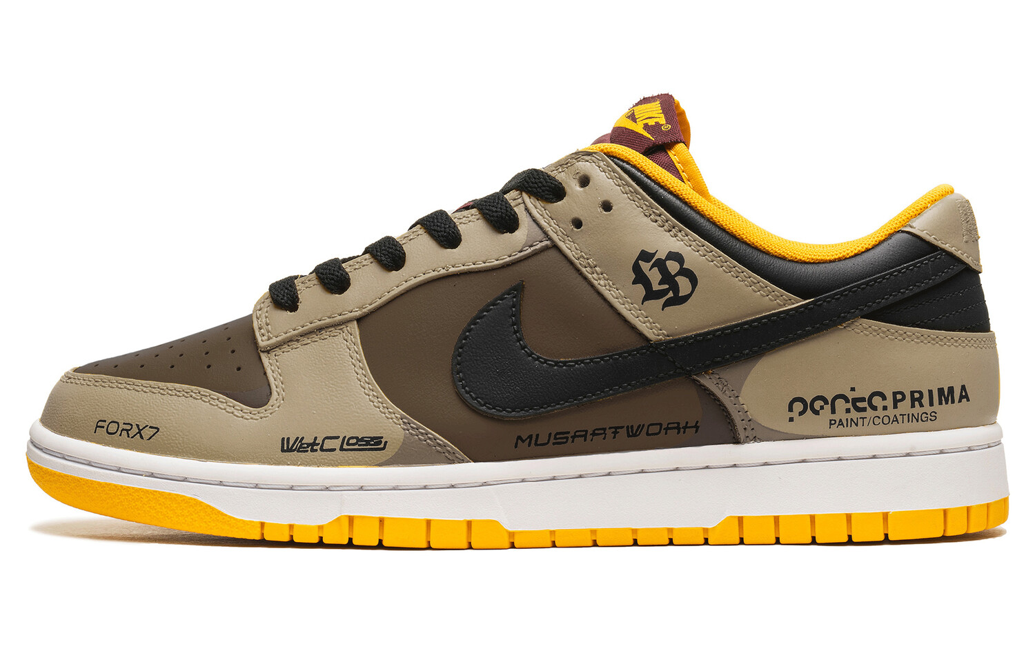 

Кроссовки Nike Dunk Skateboarding Shoes Men Low-top Black/Brown, коричневый