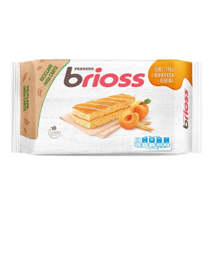 

Ferrero Brioss Albicocca e Cerali 10 x 28 г = 280 г Сладкие мини-пирожные с абрикосово-фруктовой пастой