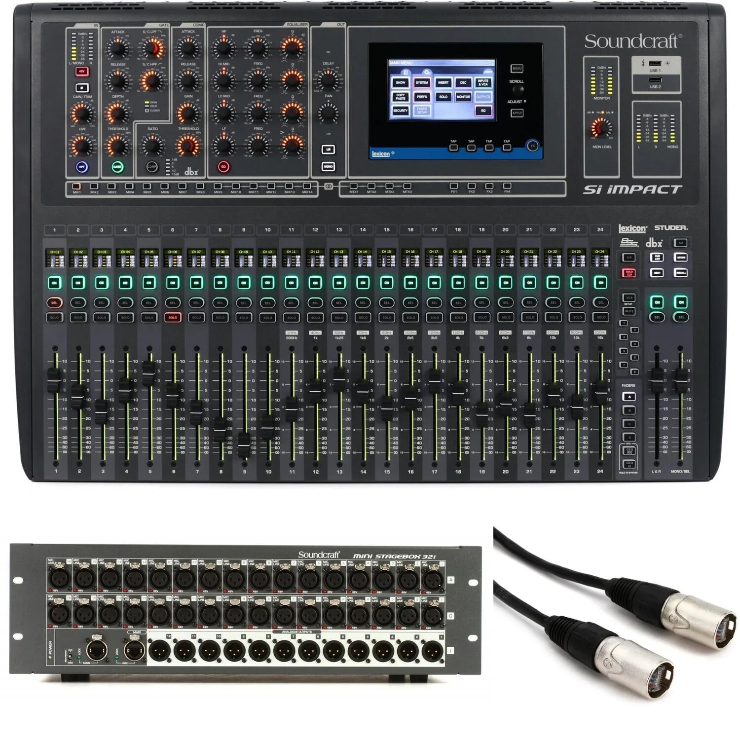 

Цифровой микшер Soundcraft Si Impact с мини-Stagebox 32i