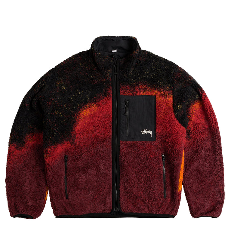 Куртка Sherpa Reversible Jacket Stussy, цвет lava