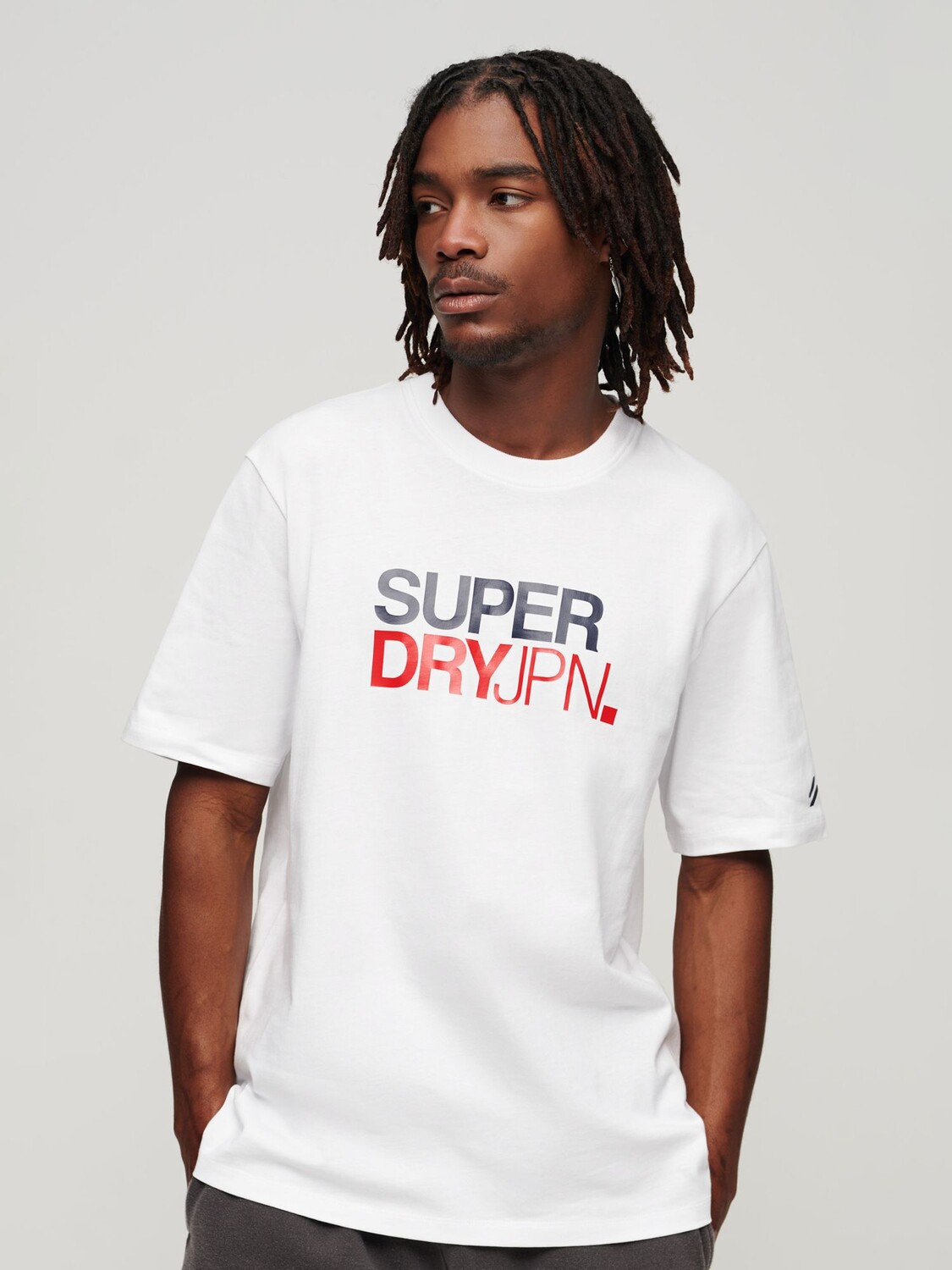 

Свободная футболка с логотипом Superdry Sportswear, ярко-белый