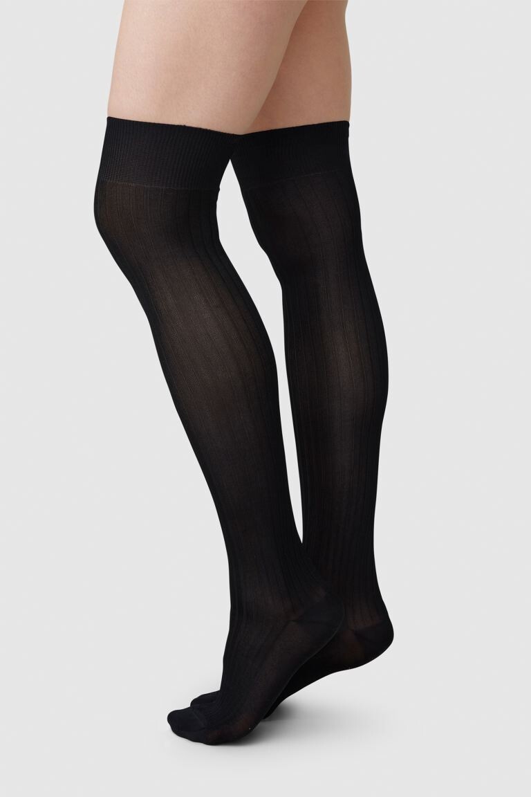 

Элла выше колена в рубчик Swedish Stockings, черный