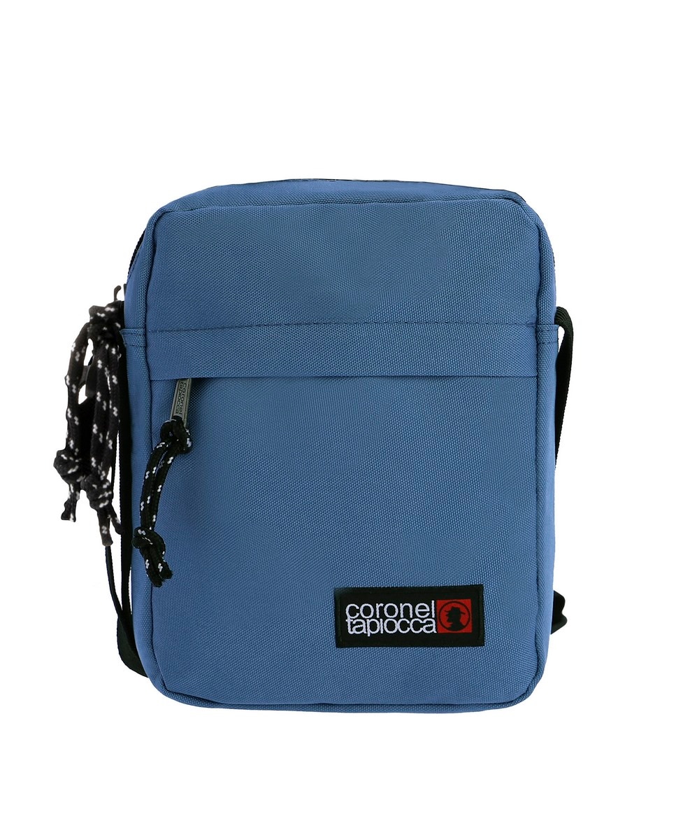 Голубая мужская сумка через плечо на молнии Coronel Tapiocca, светло-синий