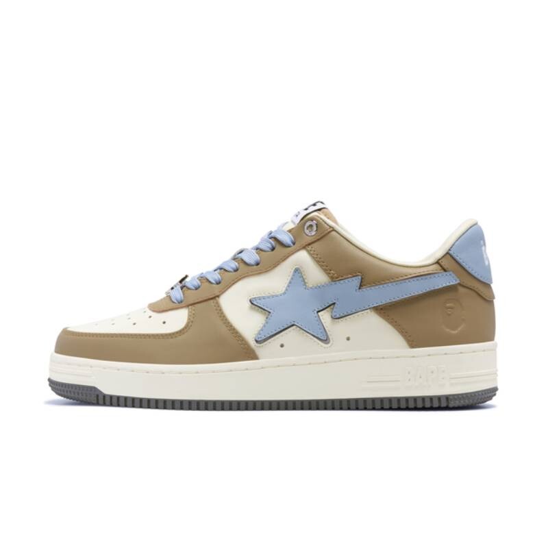 

Кроссовки BAPE A BATHING APE Bape Sta Low #4 Green Blue Pink, бежевый