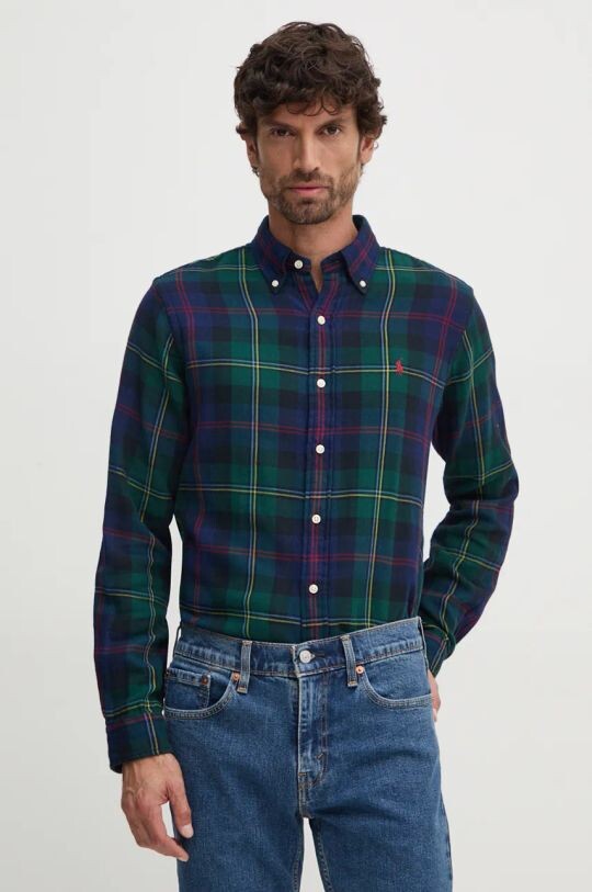 

Хлопковая рубашка Polo Ralph Lauren, зеленый