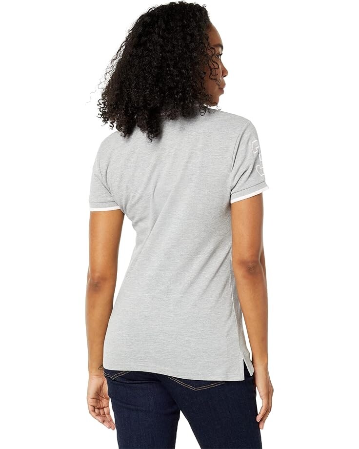 

Поло U.S. POLO ASSN. Multi-Tonal Medium Pony Pique Polo Shirt, цвет Heather Grey