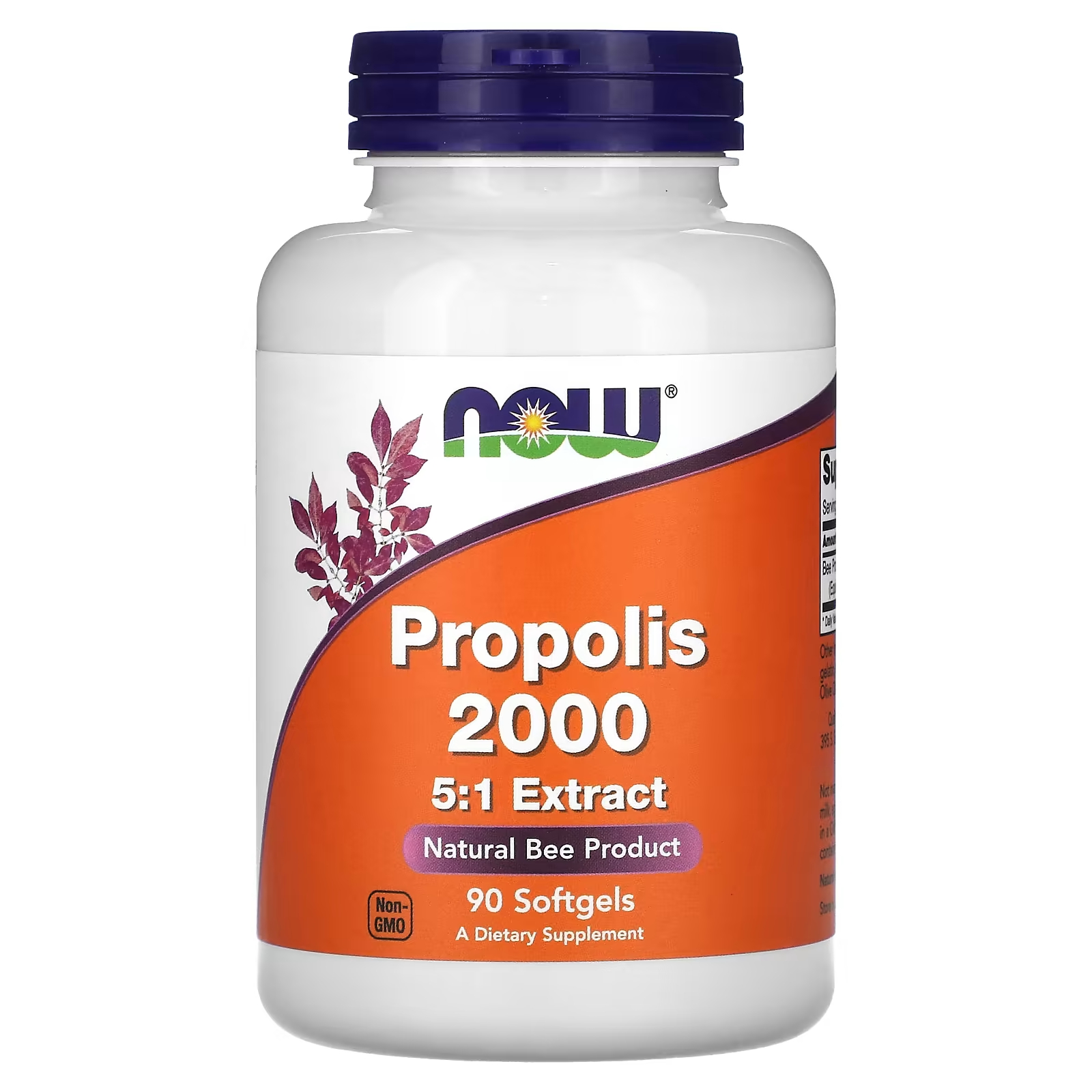 NOW Foods Экстракт прополиса 2000 5:1, 90 мягких таблеток now foods prostate support 90 мягких таблеток