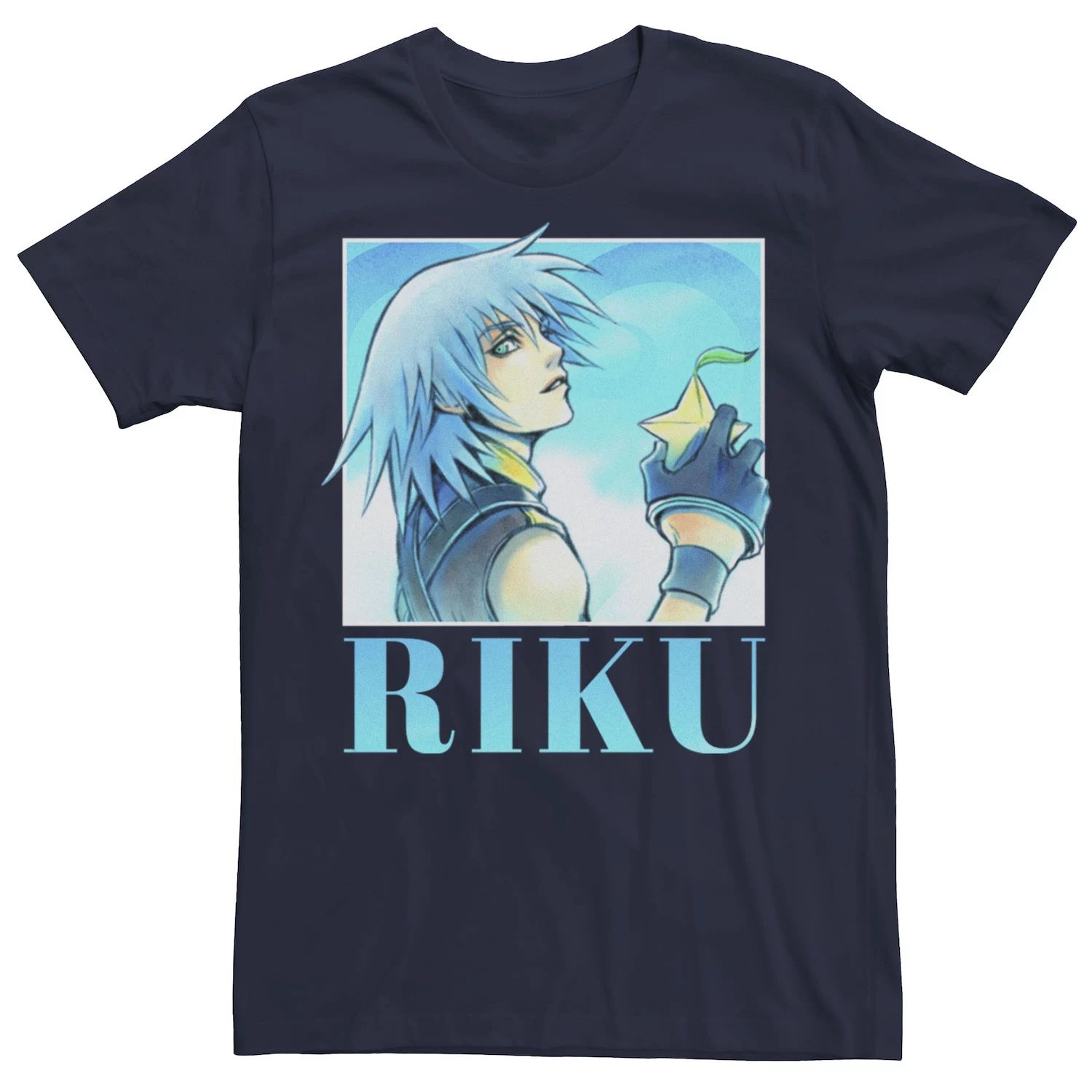 Мужская футболка Kingdom Hearts Riku Heart Throb Licensed Character фигурка kingdom hearts riku neca