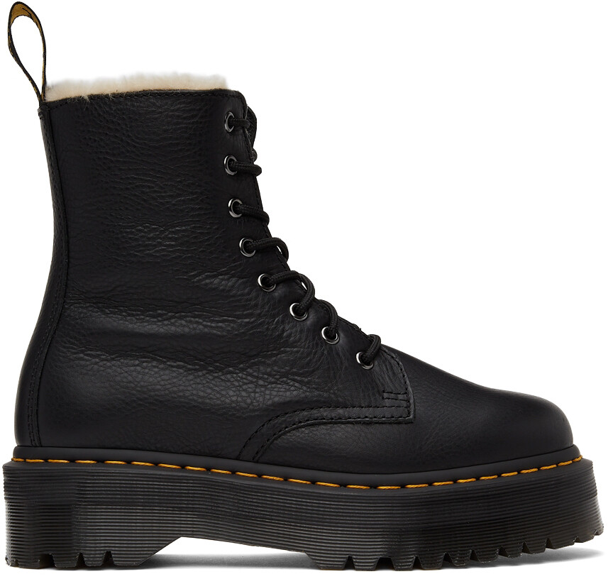 

Черные ботинки Jadon на платформе на подкладке из искусственного меха Dr. Martens