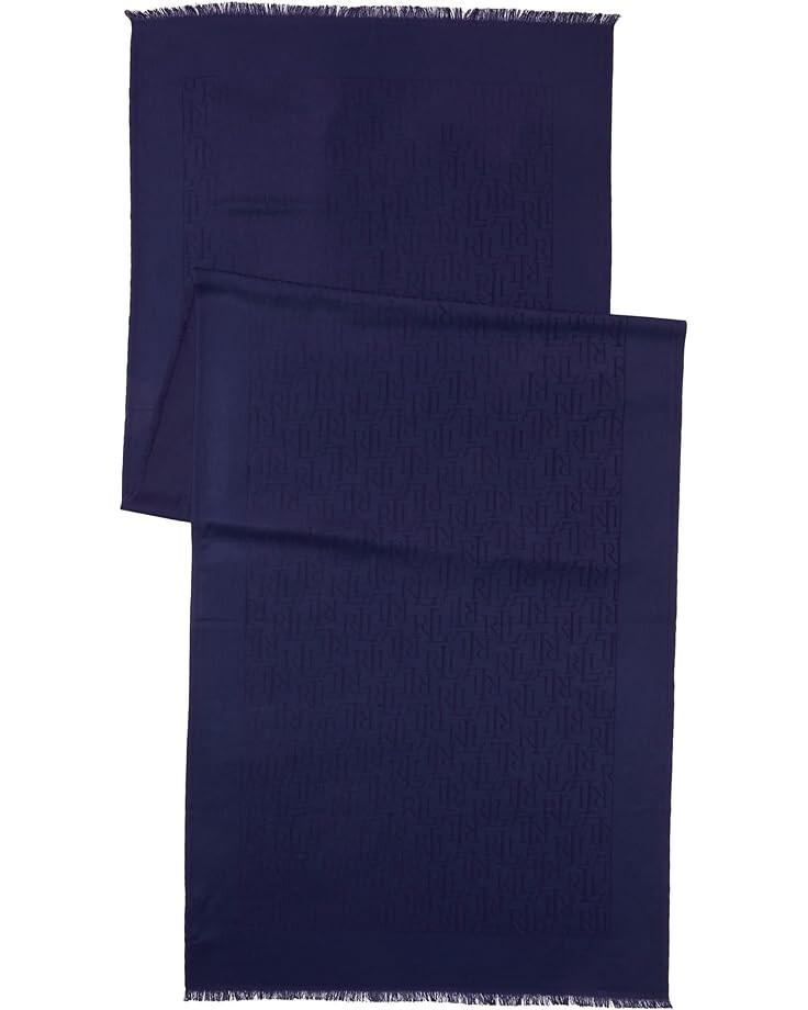

Шарф LAUREN Ralph Lauren Logo Jacquard Scarf, темно-синий