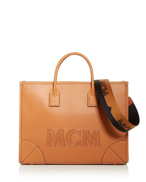 

Большая сумка-тоут Munchen из испанской телячьей кожи MCM, цвет Brown