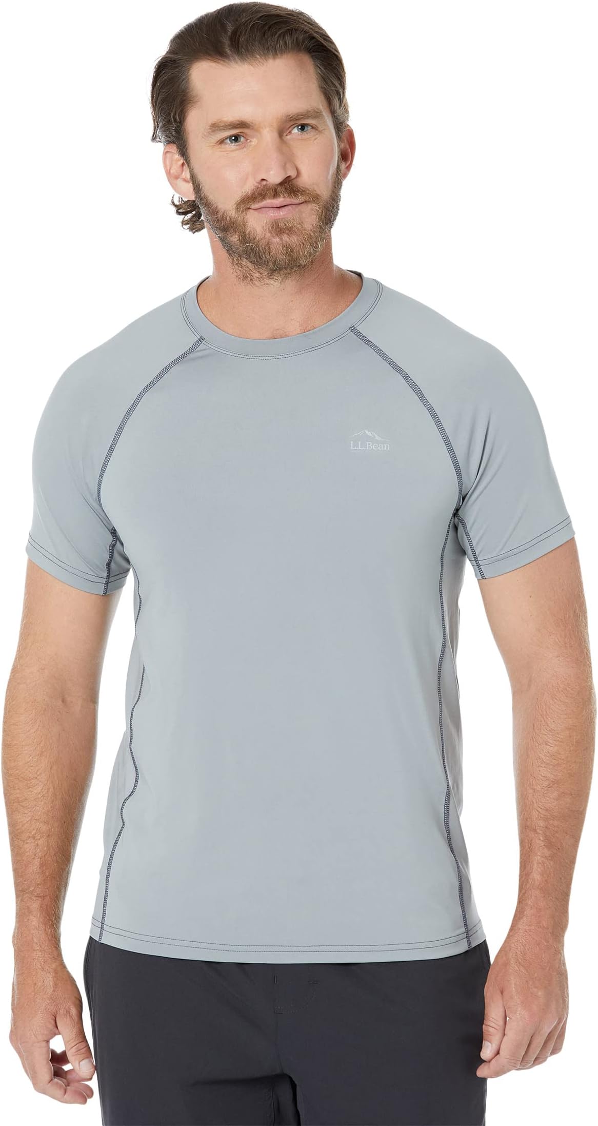 Охлаждающая солнцезащитная рубашка Swift River с короткими рукавами, стандартная L.L.Bean, цвет Graystone