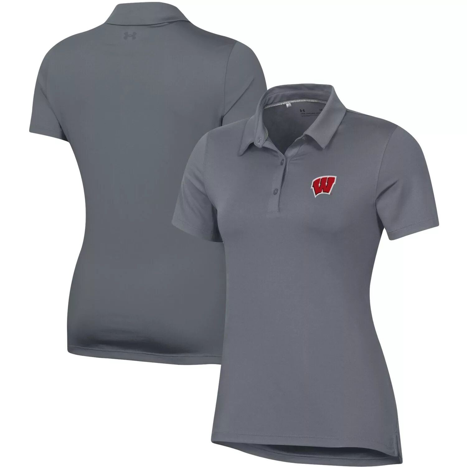 

Женское поло Under Armour Charcoal Wisconsin Badgers Performance Under Armour