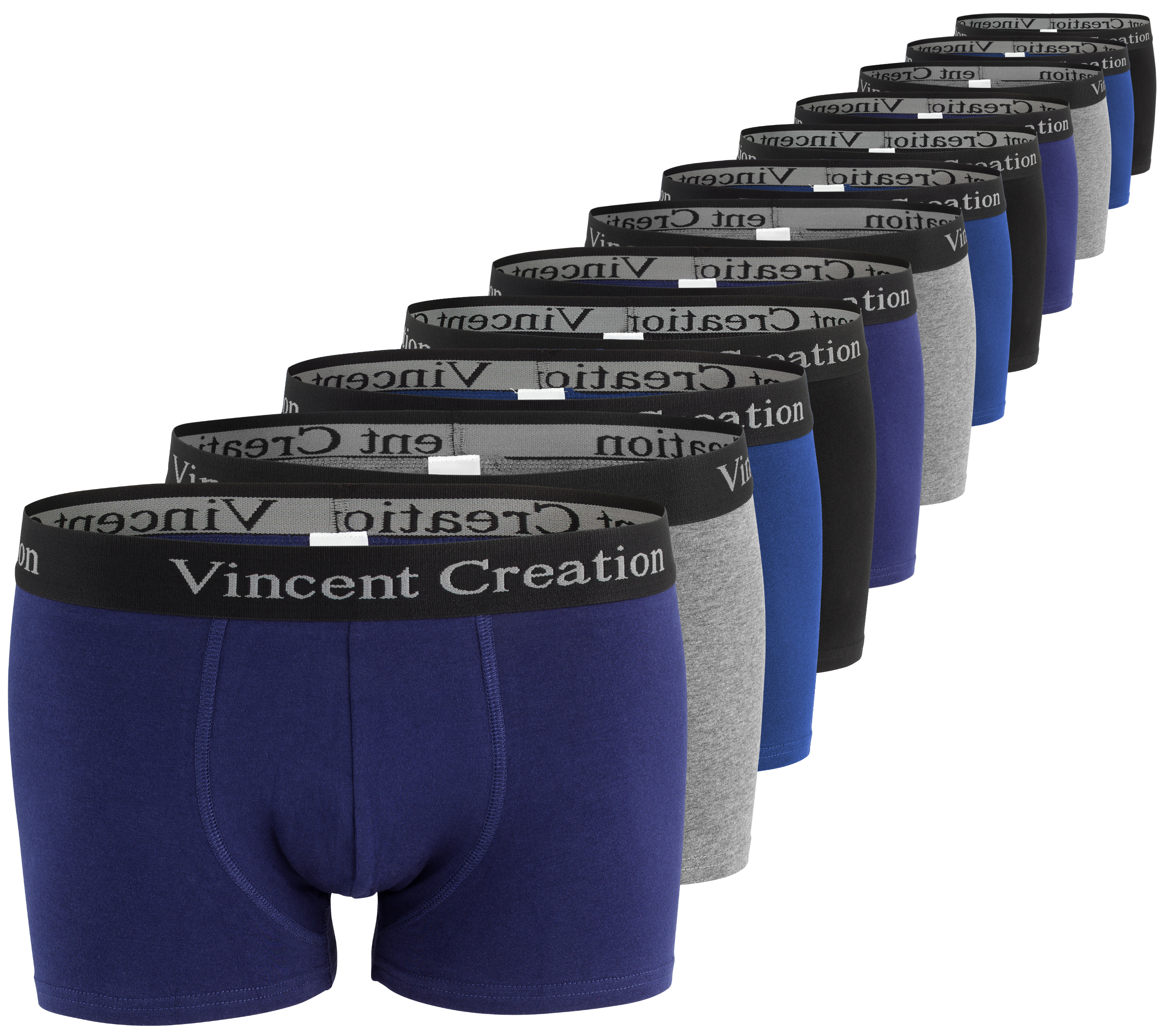 

Боксеры Vincent Creation Boxershorts-Hipster 12 Stück, цвет schwarz/grau/marine