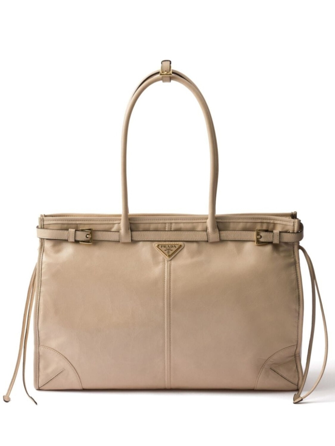 

Prada большая кожаная сумка, нейтральный цвет