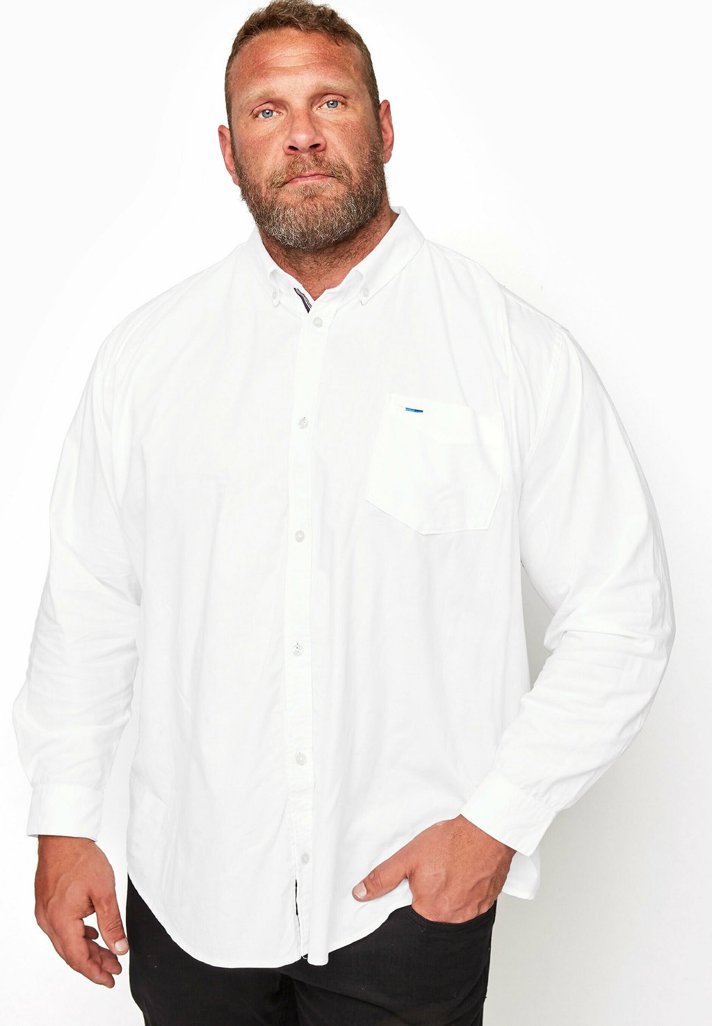 Рубашка ESSENTIAL LONG SLEEVE OXFORD BadRhino, цвет white