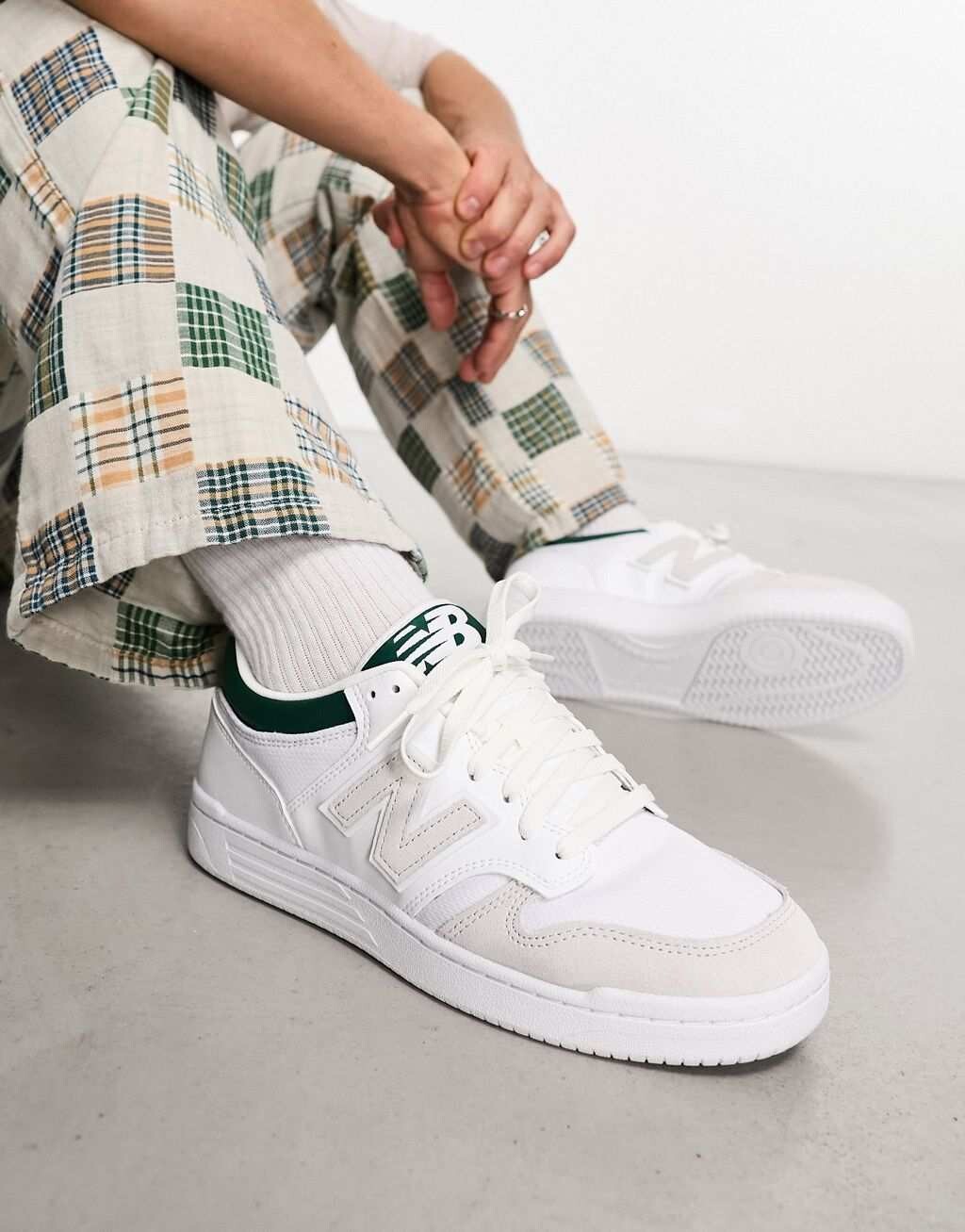 

Бело-зеленые кроссовки New Balance 480, Зеленый