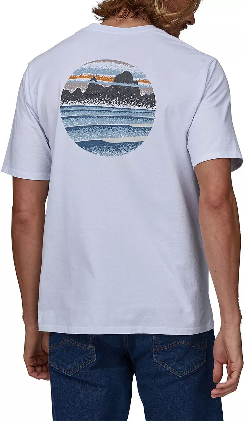 

Мужская футболка Patagonia Skyline Stencil Responsibili, белый