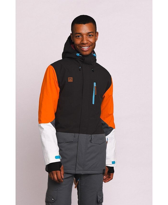 

Yeh Man Ski & Мужская куртка для сноуборда OOSC, цвет Black, grey, orange