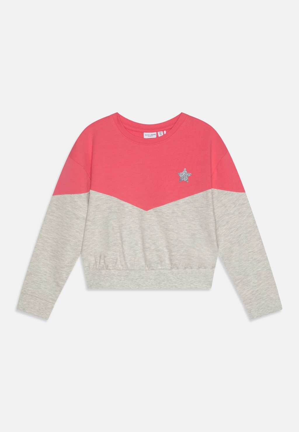 

Толстовка Nkfvibba Short Boxy Name it, цвет light grey melange