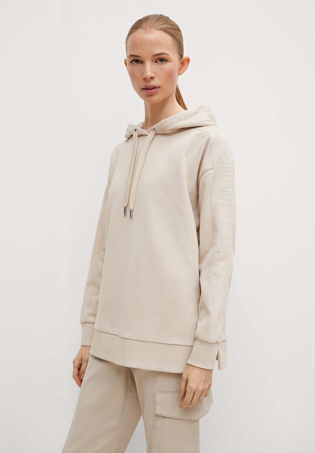 

Толстовка с капюшоном comma casual identity, бежевый