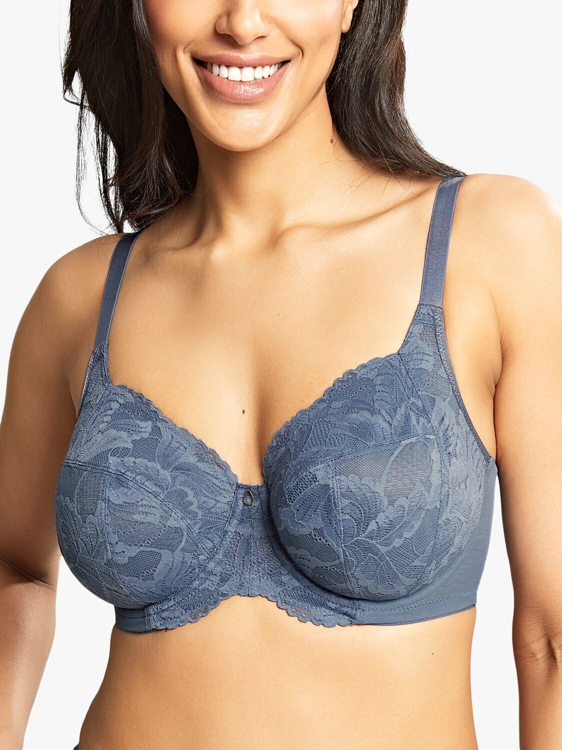 

Бюстгальтер на косточках Panache Radiance с полным покрытием, стальной синий