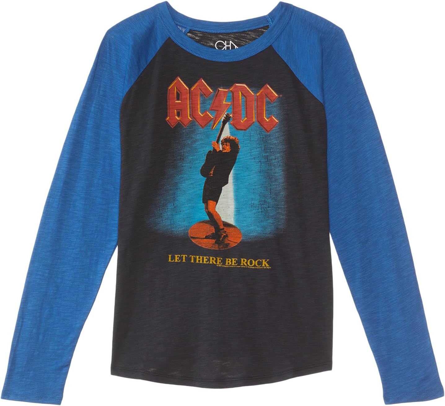 

Футболка Chaser ACDC - Let There Be Rock Long Sleeve Raglan Tee, цвет Licorice