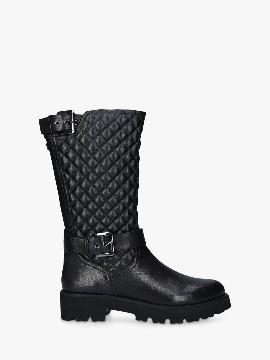 

Стеганые кожаные резиновые сапоги Steve Madden Barbara, черные