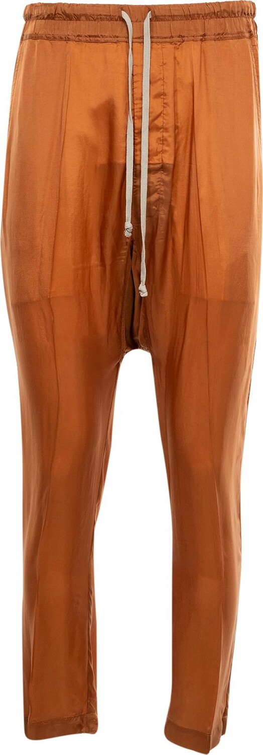 

Брюки Rick Owens Drawstring Long 'Clay', оранжевый