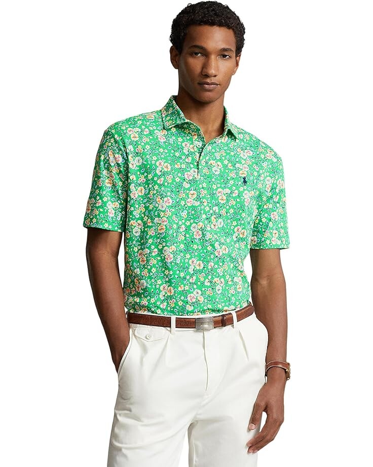 

Поло Polo Ralph Lauren Classic Fit Floral Soft Cotton, цвет Palais Floral Stem