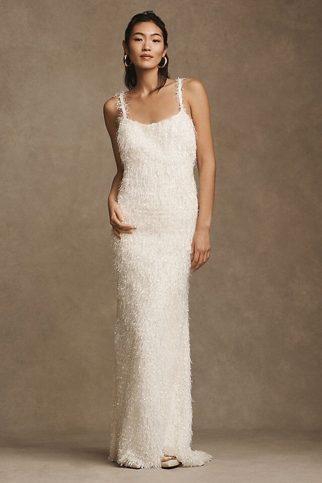 

Платье-комбинация Tadashi Shoji Tessa, айвори