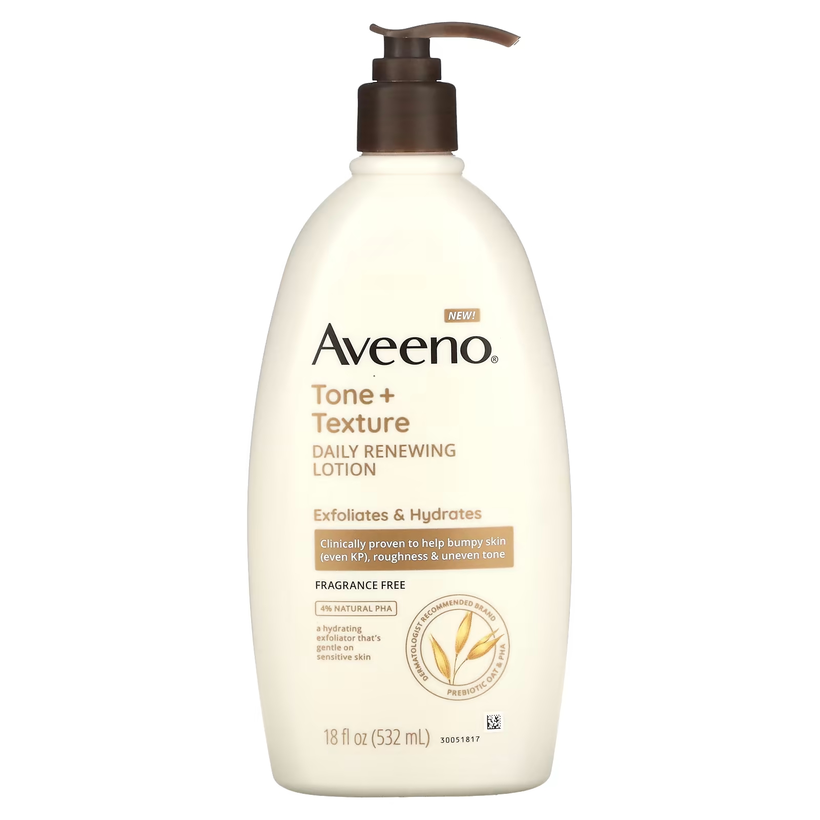 Aveeno Tone + Texture Ежедневный обновляющий лосьон, 18 жидких унций (532 мл) aveeno лосьон для увлажнения кожи без запаха 532 мл 18 жидк унций
