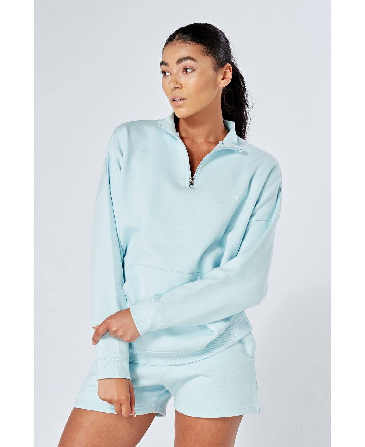 

Толстовка на молнии Oversized с воротником-воронкой Essentials - Синий Twill Active, синий