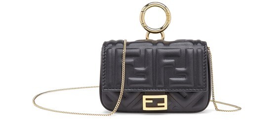 

Нано-подвеска-багет Fendi, темно-серый
