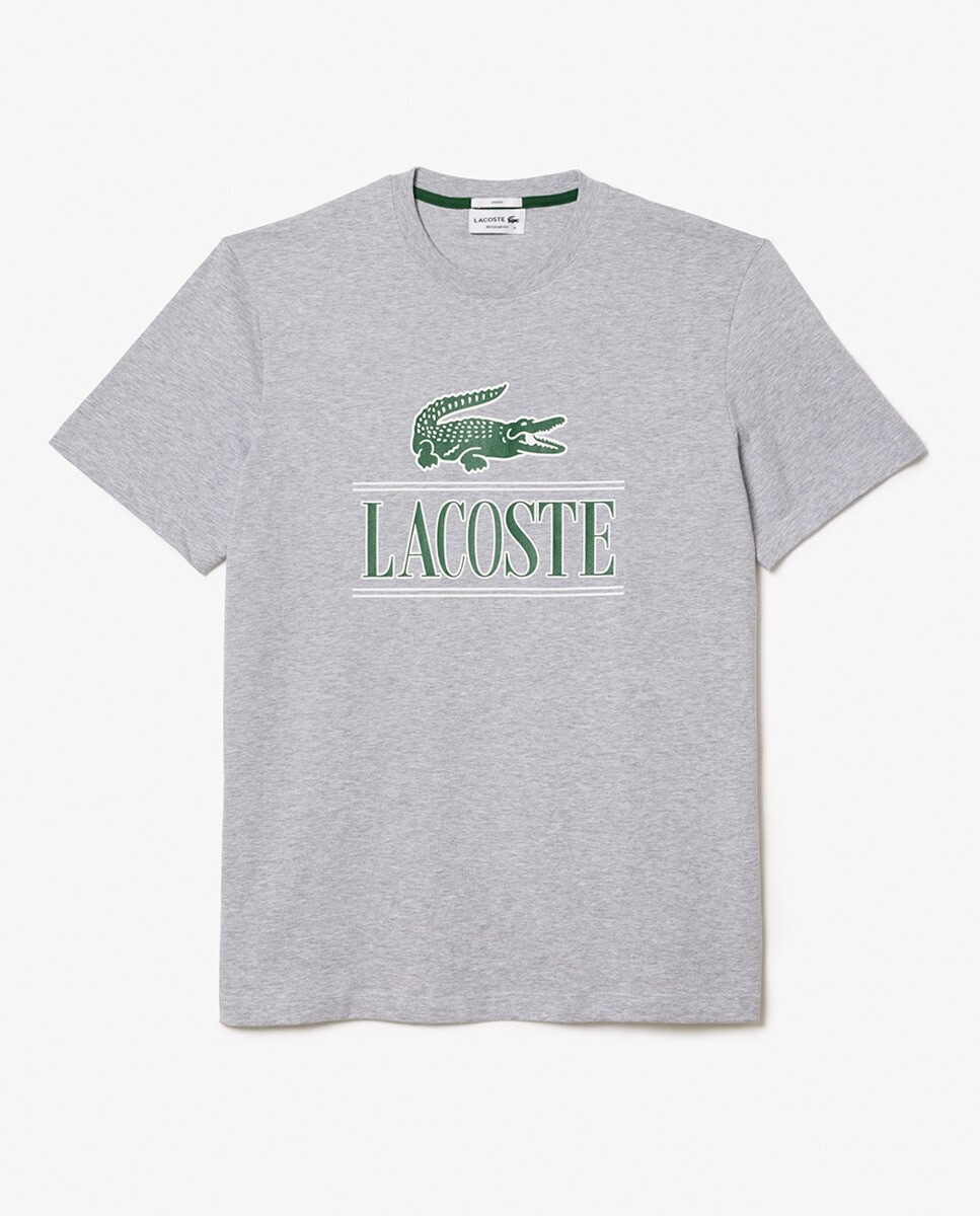 

Футболка стандартного кроя из плотного хлопкового джерси Lacoste, серый