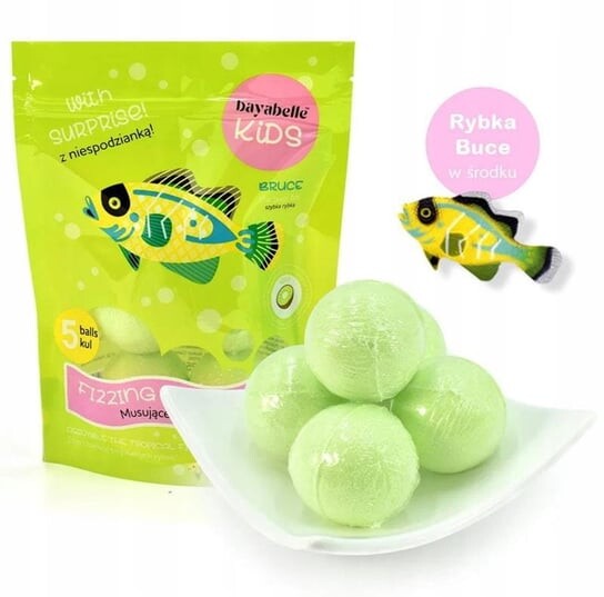 

Шипучие бомбочки для ванны с игрушкой, киви, 5x50 г Bayabelle Kids, inna
