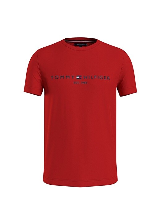 

Оранжевая мужская футболка с круглым вырезом Tommy Hilfiger, Оранжевый