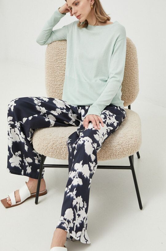 

Шелковые брюки Max Mara Leisure, темно-синий
