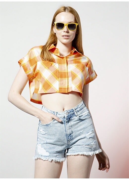 

Рубашка в клетку обычного кроя с воротником с капюшоном North Of Navy