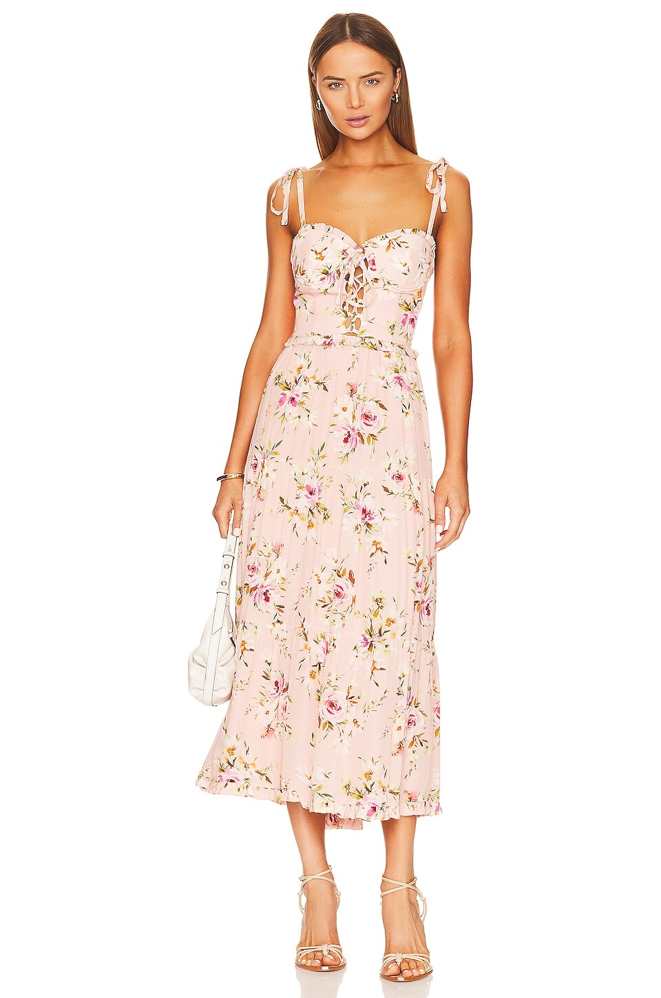 

Платье миди Yumi Kim Sandrine, цвет Floral Dawn Blush