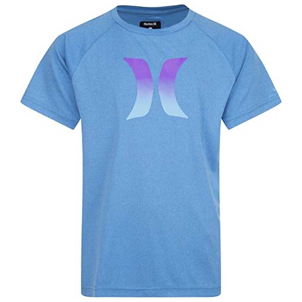 

Рашгард Hurley Ombre Icon UPF 883591 Kids Short Sleeve, синий