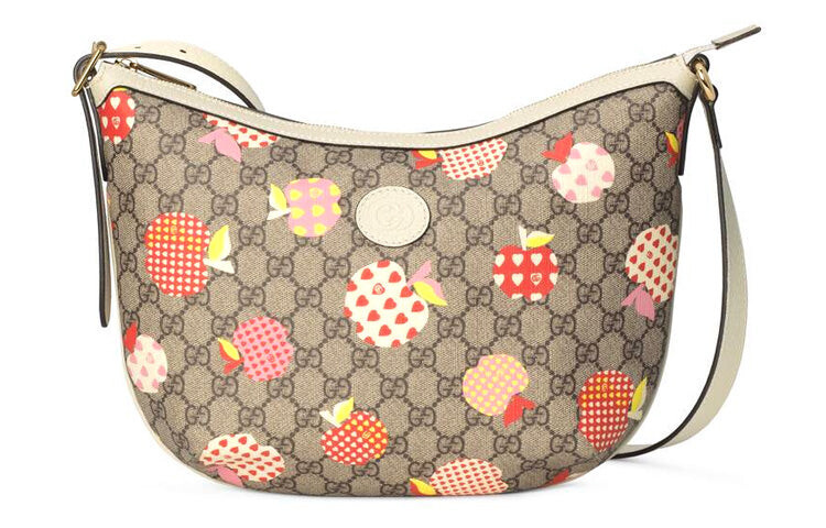 

Сумка GUCCI Ophidia холщовая через плечо, коричневый