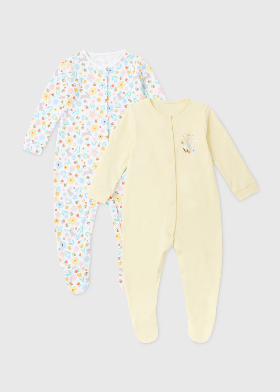 Комплект из 2 детских пижам с разноцветными пчелками (для новорожденных до 23 мес.), мультиколор