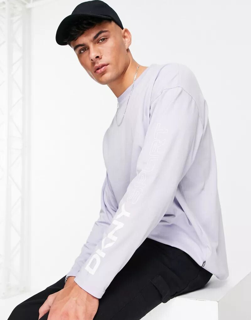 

Сиреневая футболка с длинными рукавами DKNY St Laurence