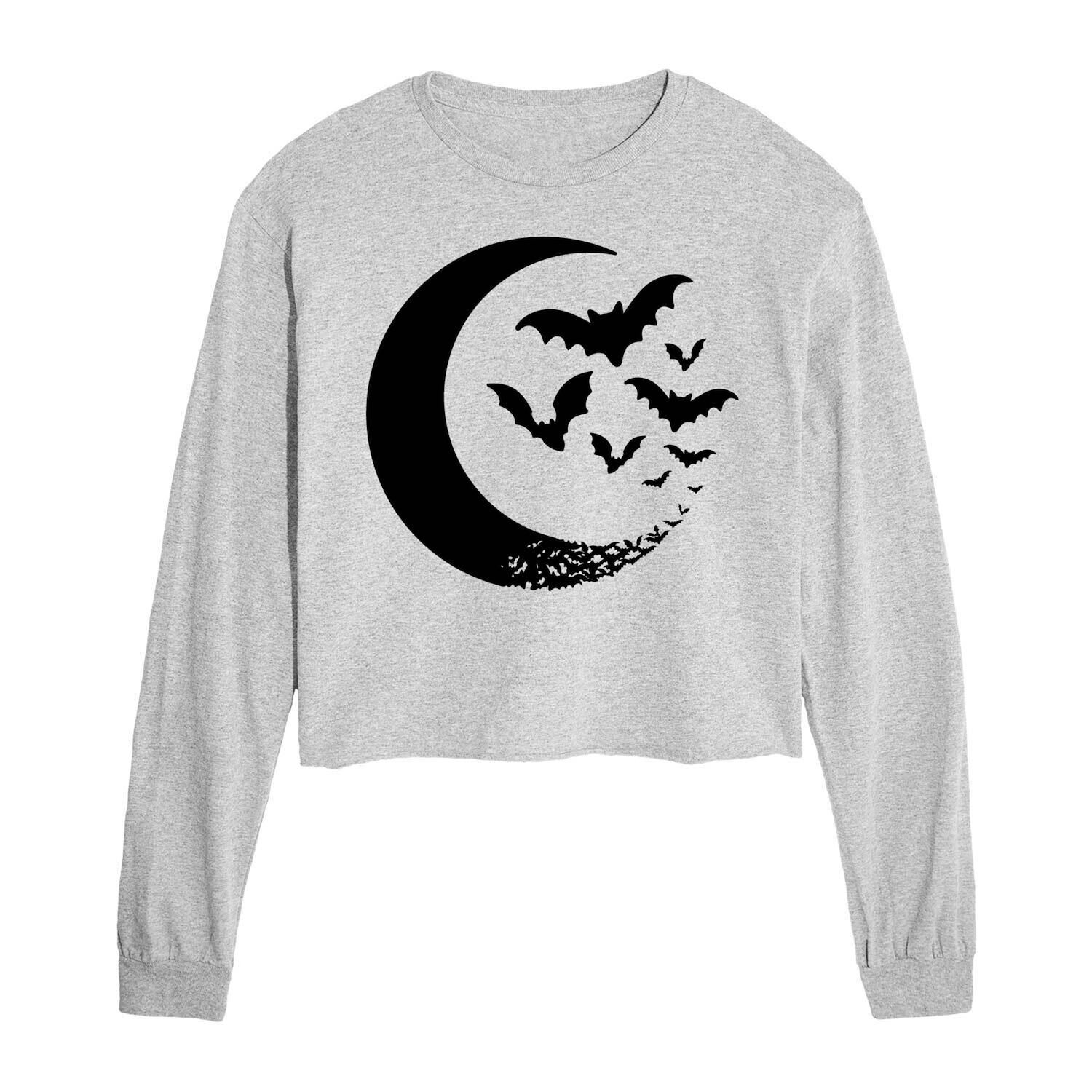 

Укороченная футболка с длинными рукавами и рисунком Crescent Moon Bats для юниоров Licensed Character