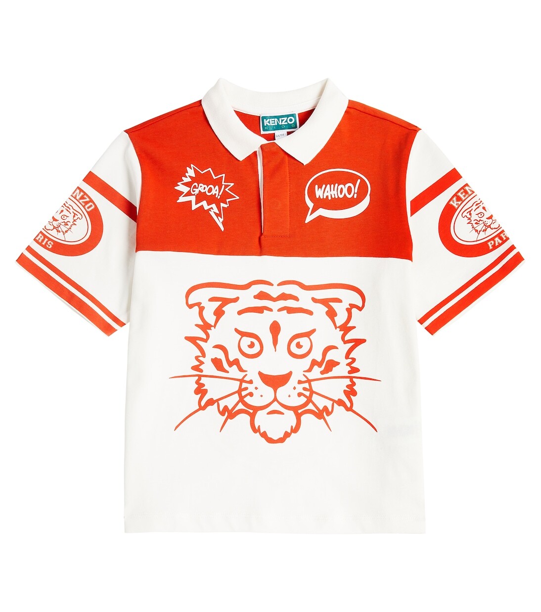 

Рубашка-поло tiger из хлопка Kenzo, белый