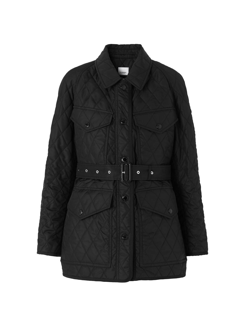 

Стеганая куртка Kemble с поясом и логотипом Burberry, черный